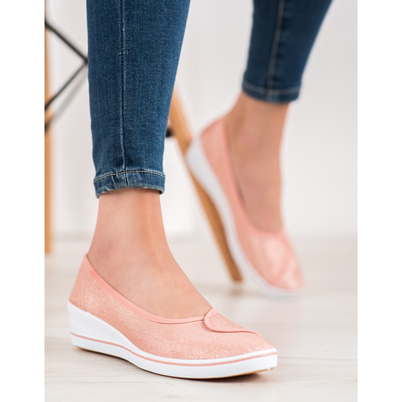 Comer Ballerines À Paillettes rose 1