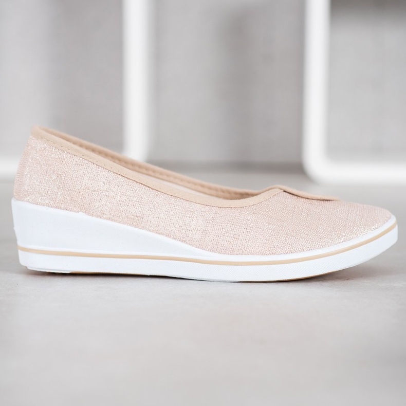 Comer Ballerines À Paillettes brun jaune 2