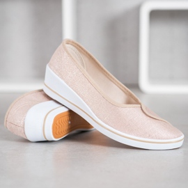 Comer Ballerines À Paillettes brun jaune 3