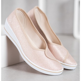 Comer Ballerines À Paillettes brun jaune 4