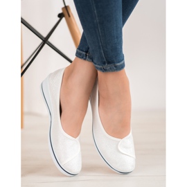 Comer Ballerines À Paillettes blanc 2