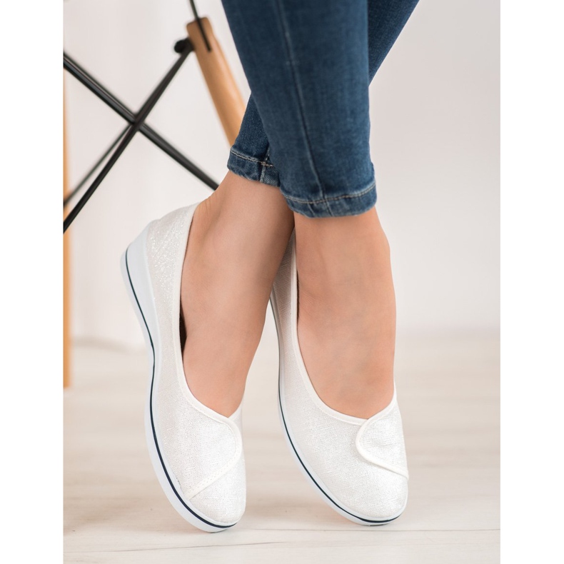 Comer Ballerines À Paillettes blanc 2