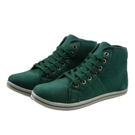 Baskets Hautes À La Mode TL362 Vert 2