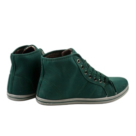 Baskets Hautes À La Mode TL362 Vert 3