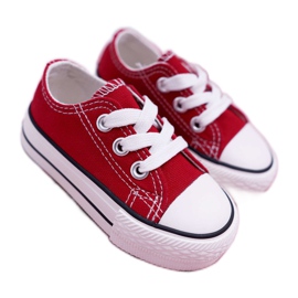 FRROCK Baskets rouges Filemon Classic pour enfants blanche 1