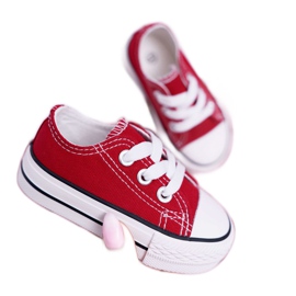 FRROCK Baskets rouges Filemon Classic pour enfants blanche 2