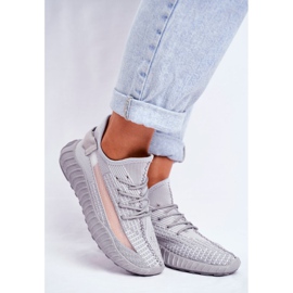 Chaussures de sport pour femmes, légères, lumière grises aérées 1