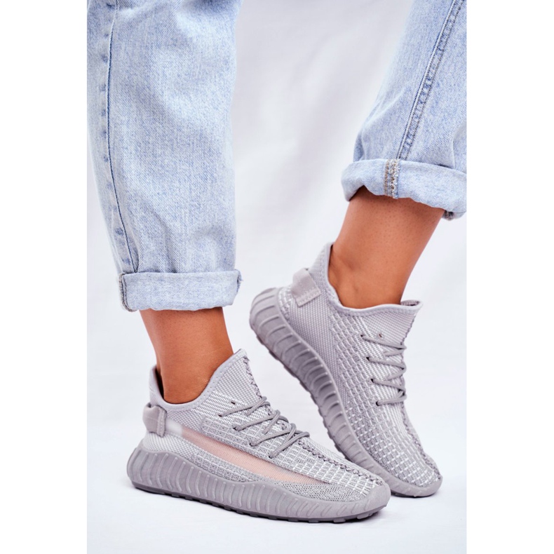 Chaussures de sport pour femmes, légères, lumière grises aérées 2