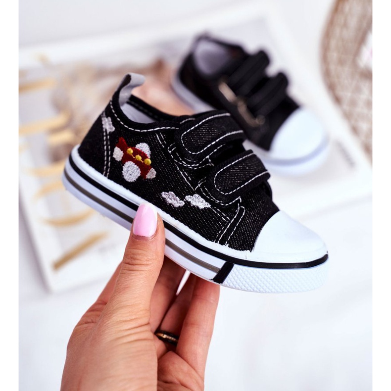Le Scarpe Baskets Enfant Nimalo Noires avec Velcro le noir 1 Le Scarpe Baskets Enfant Nimalo Noires avec Velcro le noir 1