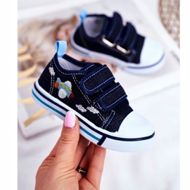 PL1 Baskets Enfant Nimalo Bleu Marine avec Velcro 1