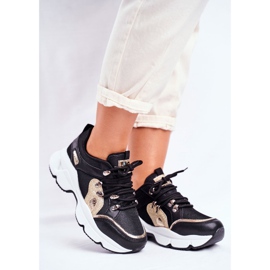 SEA Chaussures de sport pour femmes Noir Or Beijing le noir jaune 1