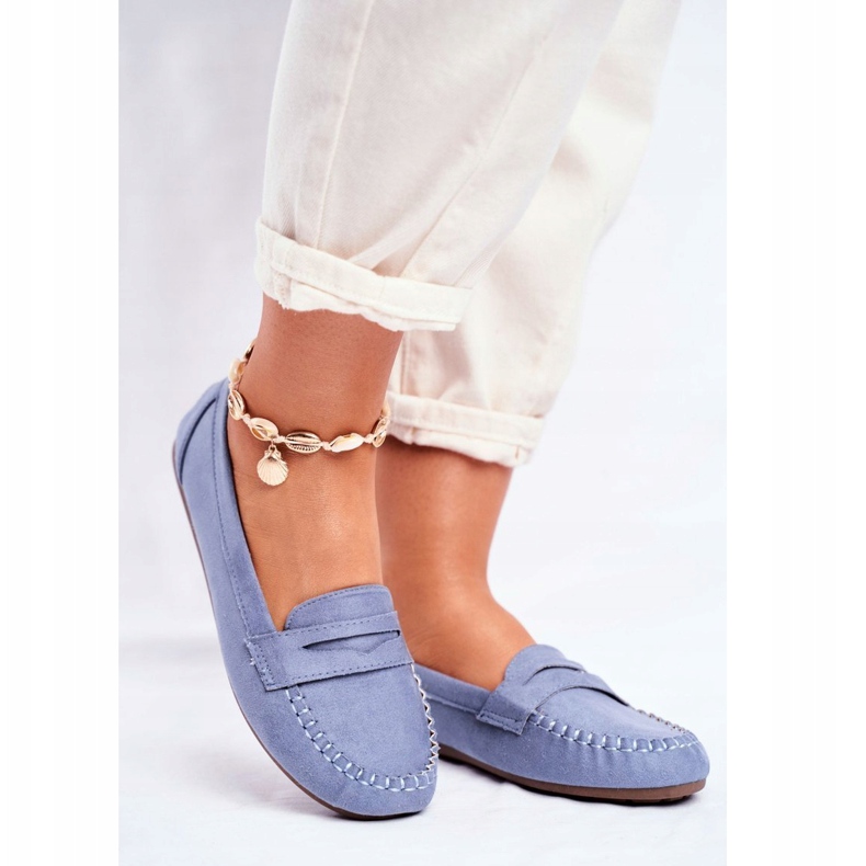 PS1 Mocassins Femme Toile Bleu Panay 1