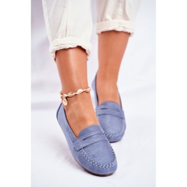 PS1 Mocassins Femme Toile Bleu Panay 3