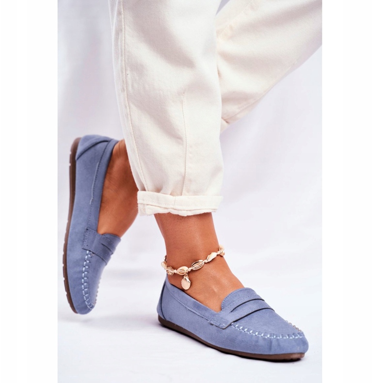 PS1 Mocassins Femme Toile Bleu Panay 2
