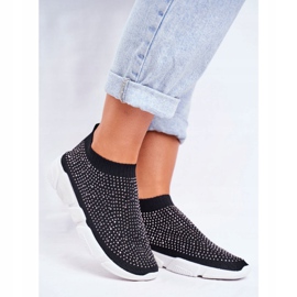 PS1 Chaussures de Sport Slip-On pour Femmes Noir avec Cubic Zirconia Milodin le noir 1