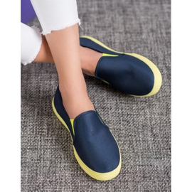 Bona Slipons Avec Semelle Néon bleu marin 1 Bona Slipons Avec Semelle Néon bleu marin 1