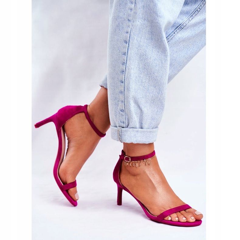 PS1 Sandales Talon Classique Femme Fuchsia Mintore rose 2