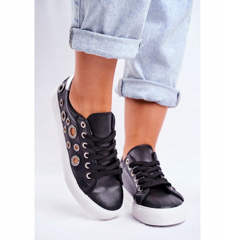 PS1 Sneakers Femme Avec Trous et Oxyde De Zirconium Noir Roxas gris 2