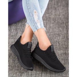 SHELOVET Chaussures ajourées confortables le noir 4