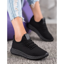 SHELOVET Chaussures ajourées confortables le noir 3