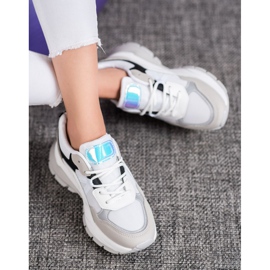 Weide Baskets de sport blanche le noir gris 1