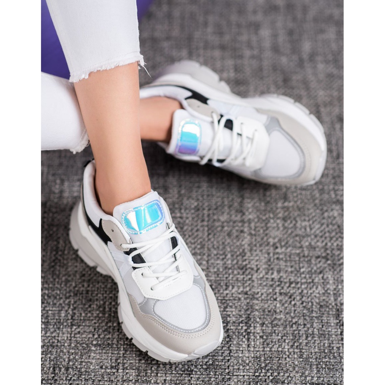 Weide Baskets de sport blanc noir gris 1