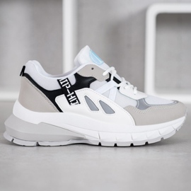 Weide Baskets de sport blanche le noir gris 2