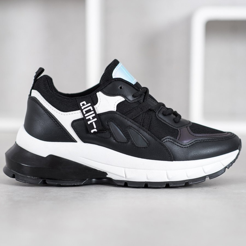 Weide Baskets de sport blanc noir 2