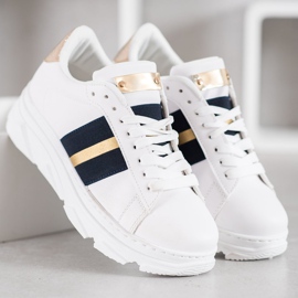 Weide Baskets sur la plate-forme blanc noir jaune 2