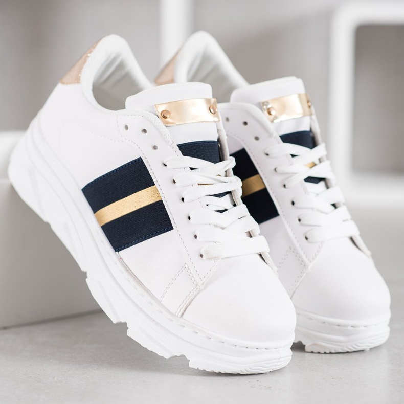 Weide Baskets sur la plate-forme blanche le noir jaune 2