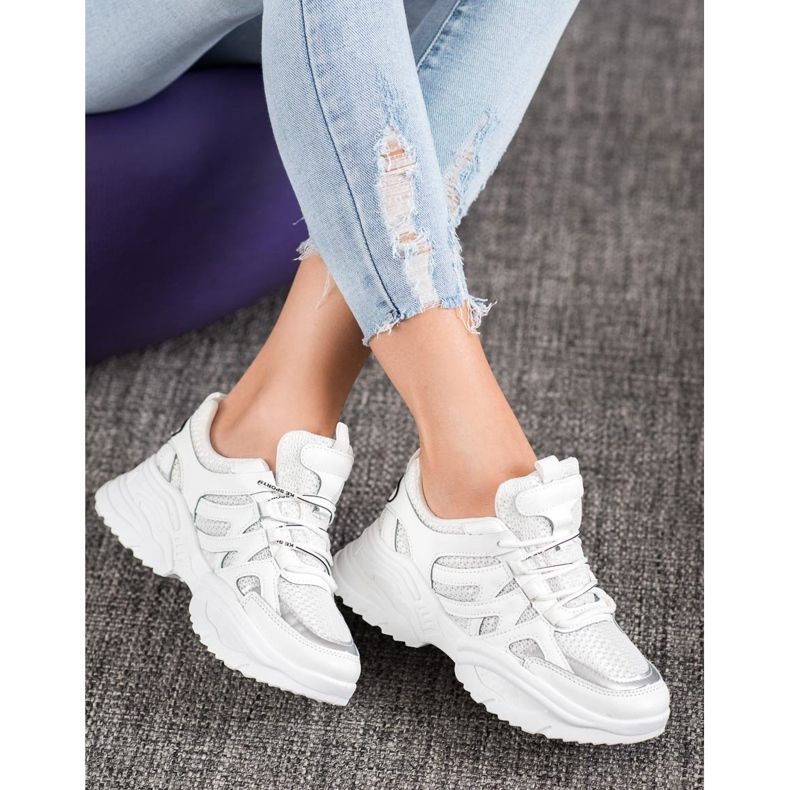 SHELOVET Baskets blanches confortables 2