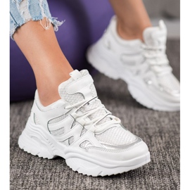 SHELOVET Baskets blanches confortables 1