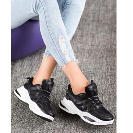 SHELOVET Baskets noires confortables le noir 1