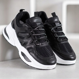 SHELOVET Baskets noires confortables 2