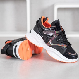 Weide Baskets mode le noir orange 2