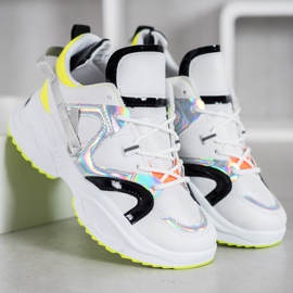 Weide Baskets mode blanc noir gris jaune 1