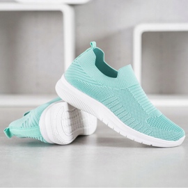 SHELOVET Chaussures à enfiler en textile multicolore vert 4