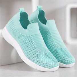 SHELOVET Chaussures à enfiler en textile multicolore vert 5