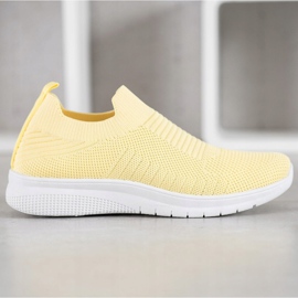 SHELOVET Chaussures à enfiler en textile jaune 2