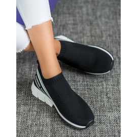 SHELOVET Chaussures de sport textiles blanc noir 1