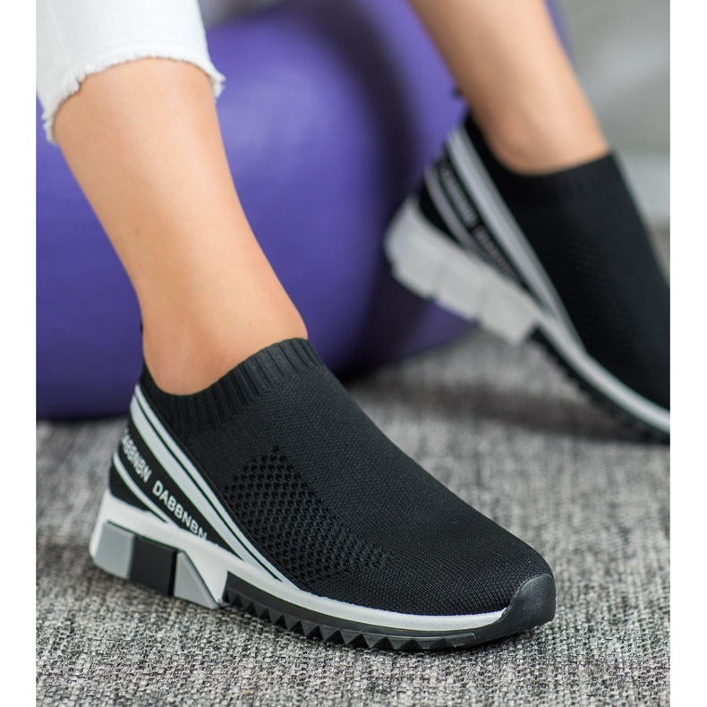 SHELOVET Chaussures de sport textiles blanc noir 2