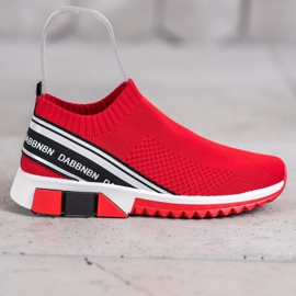 SHELOVET Chaussures de sport textiles blanche le noir rouge 2