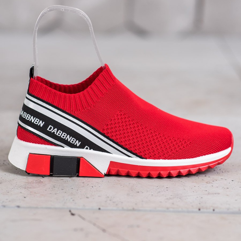 SHELOVET Chaussures de sport textiles blanche le noir rouge 2 SHELOVET Chaussures de sport textiles blanche le noir rouge 2