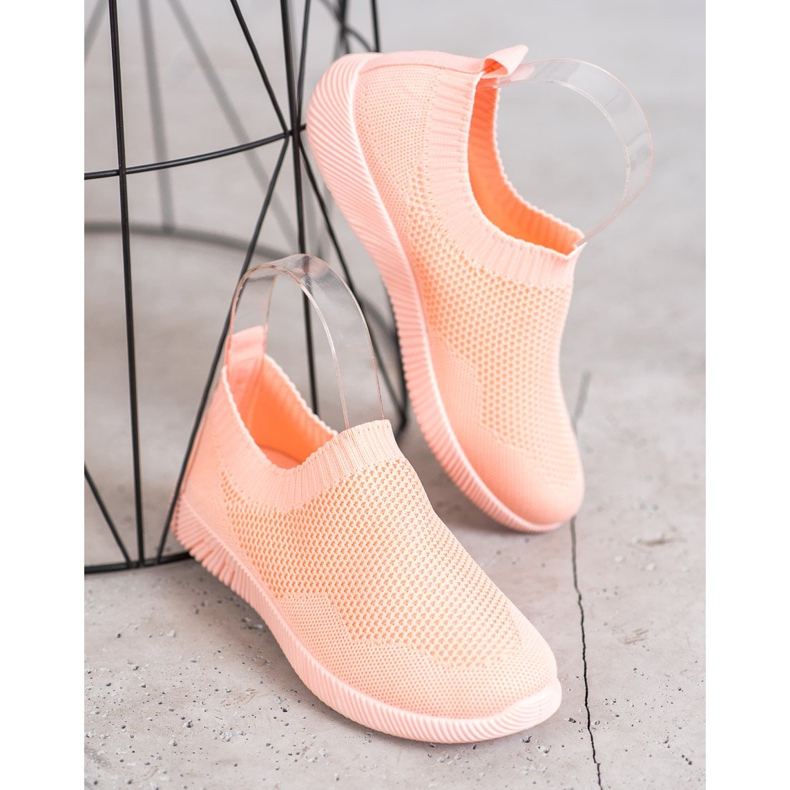 SHELOVET Slipons ajourés confortables multicolore orange 2