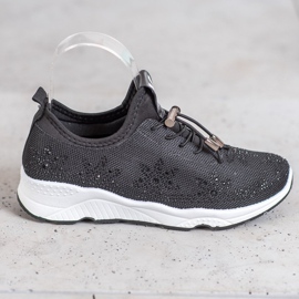 SUPER COOL Baskets noires à cristaux 2