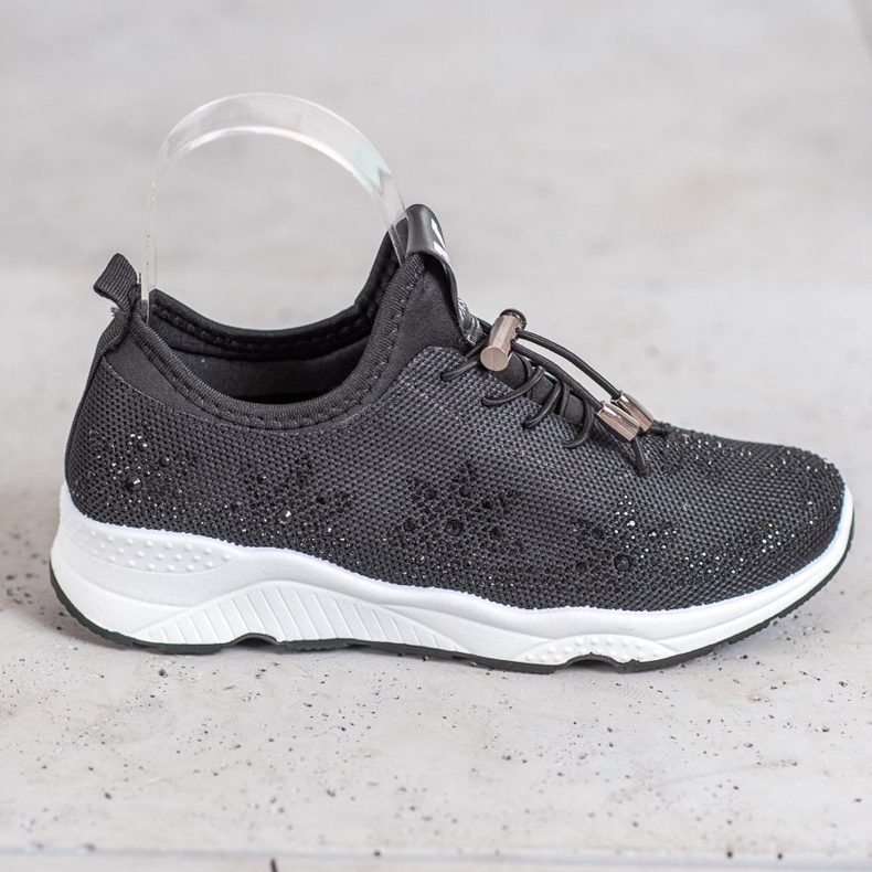 SUPER COOL Baskets noires à cristaux le noir 2