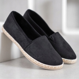SHELOVET Espadrilles Noires À Paillettes le noir 2 SHELOVET Espadrilles Noires À Paillettes le noir 2