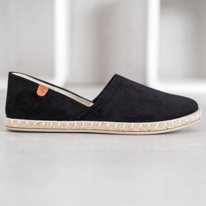 SHELOVET Espadrilles noires à enfiler le noir 2 SHELOVET Espadrilles noires à enfiler le noir 2