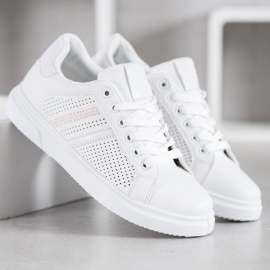 SHELOVET Baskets blanches ajourées 5