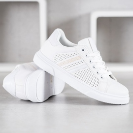 SHELOVET Baskets blanches ajourées 4